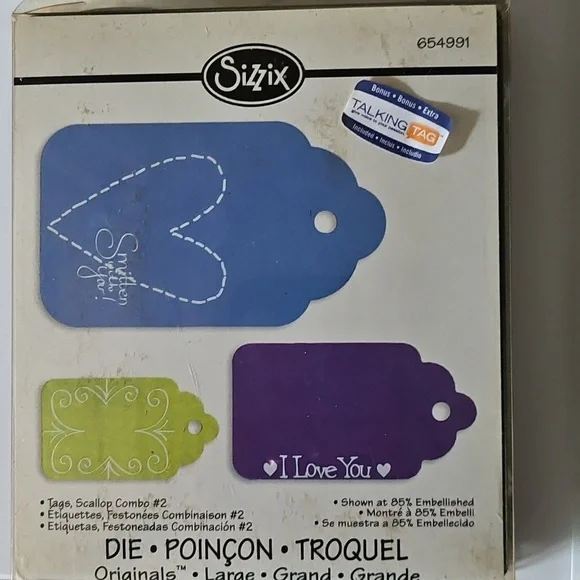 Sizzix Die Set with Seahorse, Teacup, Tags, and Daffodil - Picture 3 of 7